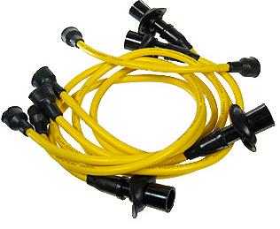 Ignition Lead Set Cal Look In Yellow 